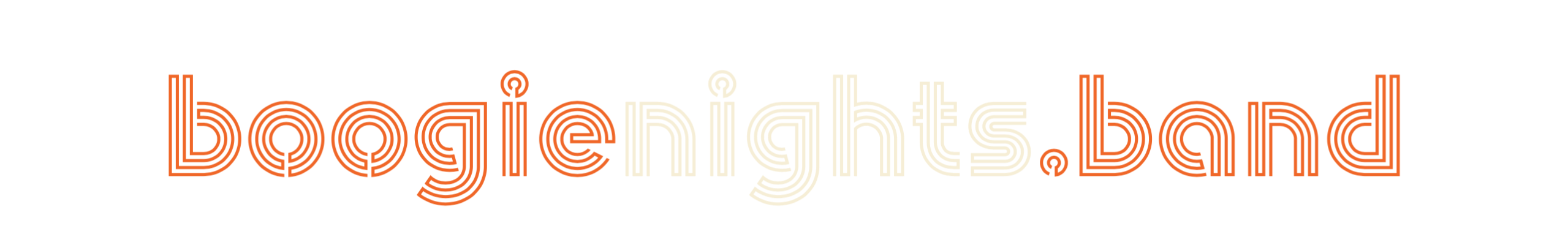 Boogie Nights Band logotype 
        - just red and white text